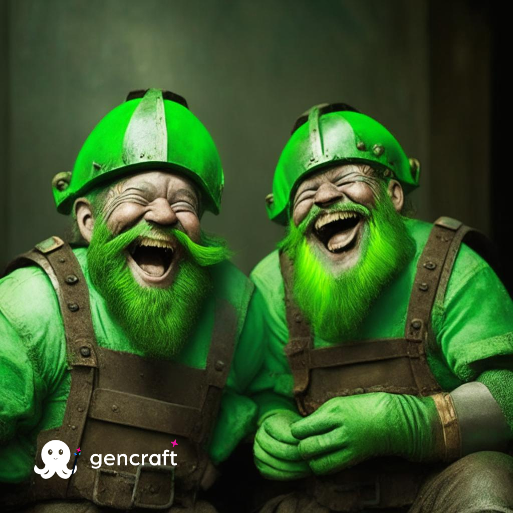 Dwarves laughing